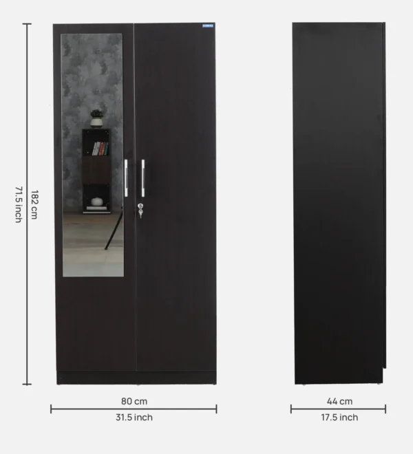 LivWoods | 2 Door Wenge Sanctuary Mirror Closet - Image 2