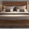 LivWoods | Dark Walnut Queen Bed with Functional Box Storage and Engineered Wood