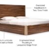LivWoods | Dark Walnut Queen Bed with Functional Box Storage and Engineered Wood - Image 3