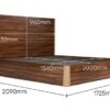 LivWoods | Dark Walnut Queen Bed with Functional Box Storage and Engineered Wood - Image 6
